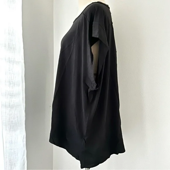 🌸NWT Free People We The Free Naomi Tee. Washed Black. Size: Large - Picture 3 of 8